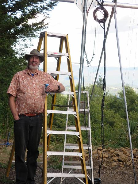 IMG_0645.JPG - A happy ham radio operator with his newly assembled antenna.